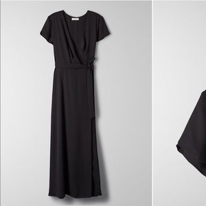 Brand New Aritzia Babaton Black Wrap Dress